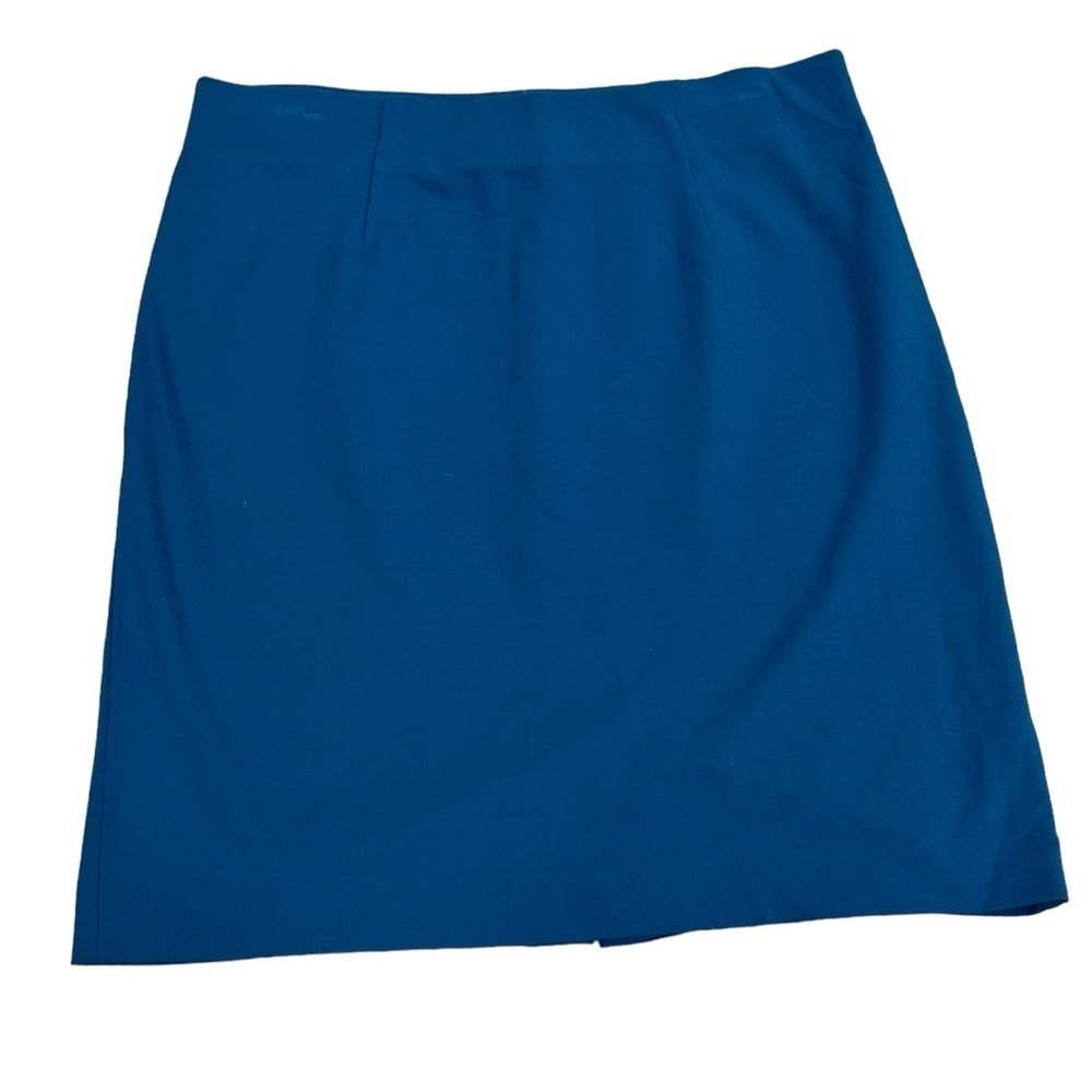 J. Jill ponte knit teal pencil skirt pull on stretchy Small